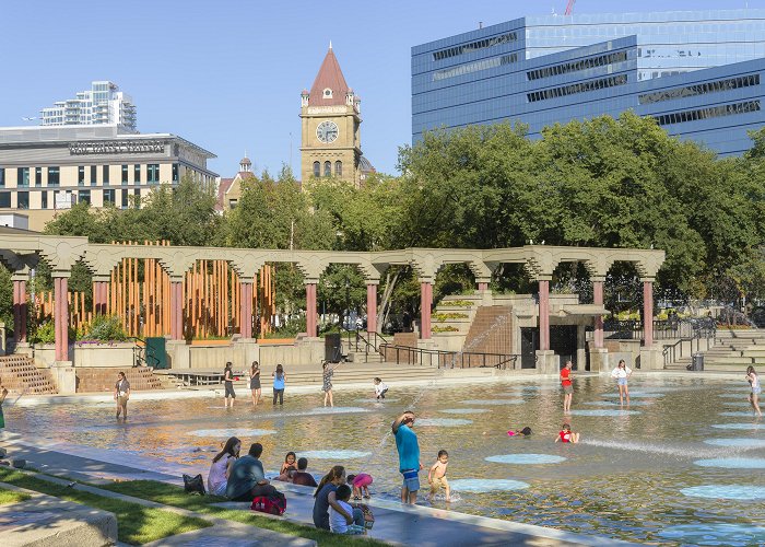 Olympic Plaza Calgary's Olympic Plaza wading pool closed due to fecal matter ... photo