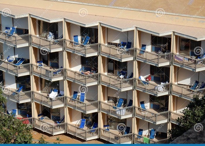 Regional City Park of Monte Orlando Serapo - Hotel balconies editorial stock image. Image of summer ... photo