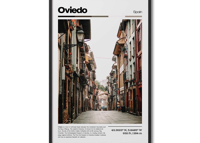 Archaeological Museum of Asturias Oviedo Spain Digital Oil Paint Travel Print, Oviedo Travel Poster ... photo