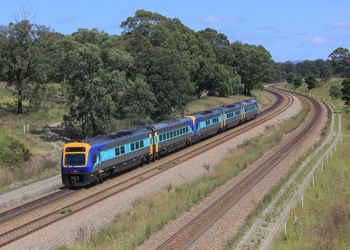 Moree train staion NSW TrainLink's NP24 (The Armidale/Moree Xplorer) passing ... photo