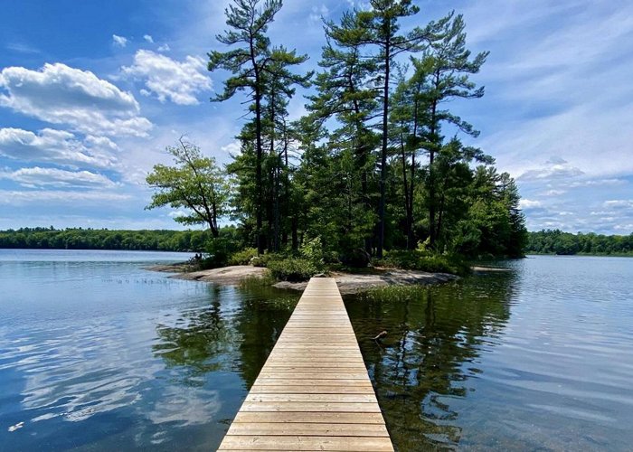 Hardy Lake Provincial Park Hardy Lake Provincial Park in Ontario has boardwalks over a serene ... photo