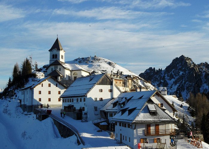 Mount Lussari Cable Car Visit And Explore The Monte Lussari Sanctuary above Tarvisio, Italy photo