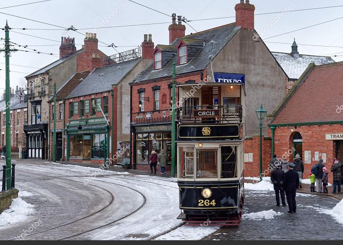 Beamish Open Air Museum STANLEY, COUNTY DURHAM/UK - JANUARY 20 : Old Tram at the North o ... photo