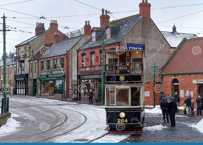 Beamish Open Air Museum STANLEY, COUNTY DURHAM/UK - JANUARY 20 : Old Tram at the North O ... photo