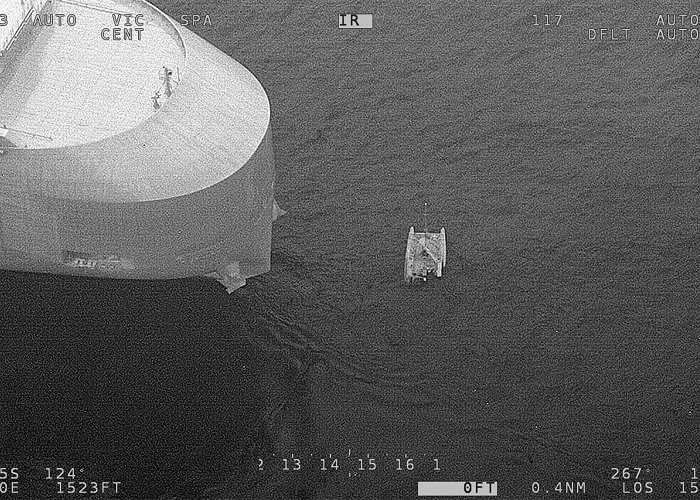 Australian Maritime Safety Authority 3 sailors reach land safely after sharks nearly sink their ... photo