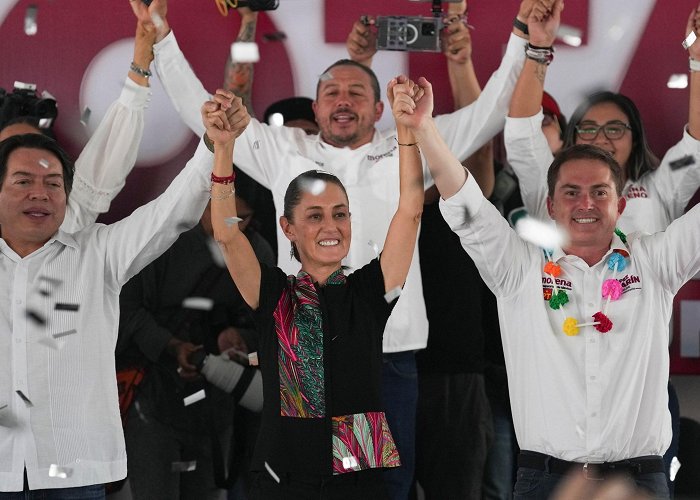 Marco Walk Plaza Mexico's presidential front-runner walks a thin, tense line in ... photo