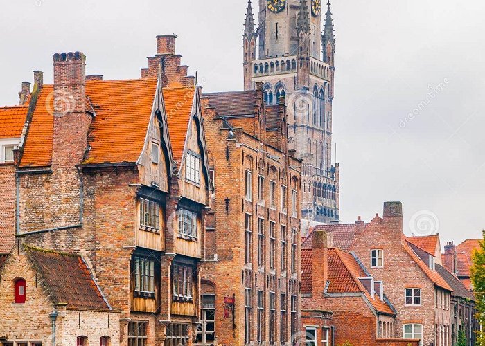 Belfry of Bruges The Belfry Tower, Aka Belfort, of Bruges, Medieval Bell Tower in ... photo