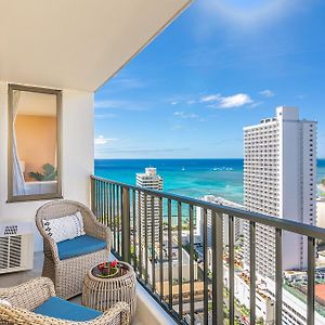 Deluxe 34Fl Ocean View, One Block To Waikiki Beach Apartment Honolulu Exterior photo