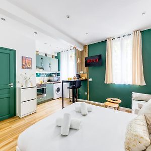 Le Central Green Studio Parisien Cosy Proche Metro Apartment Clichy Exterior photo