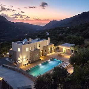 Incredible 5Br Villa Grand Ocean View In Crete Vrachasi Exterior photo