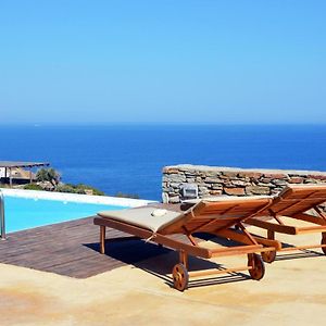 Seaside Stone Villa: Family Retreat with Pool and Terrace Otzias Exterior photo